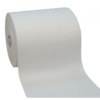 Biały dwuwarstwowy ręcznik papierowy w roli Katrin Classic System Towel L2