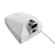 Biała suszarka do rąk z obudową z tworzywa ABS, moc 1200 W