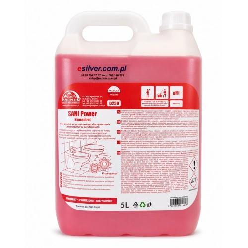 Profesjonalny środek do usuwania osadów z toalet Dolphin Sani Power 5 l