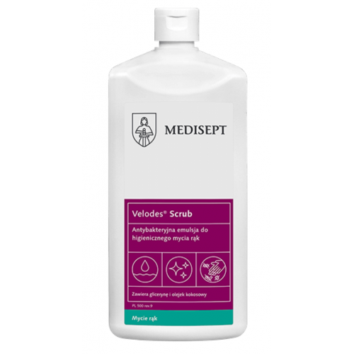 Antybakteryjna emulsja do mycia rąk Mediline Velodes® Scrub 0.5l