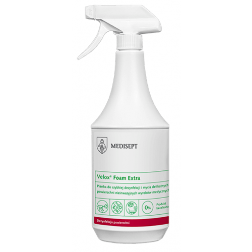 Bezalkoholowa pianka do szybkiej dezynfekcji i mycia Velox Foam Extra 1L