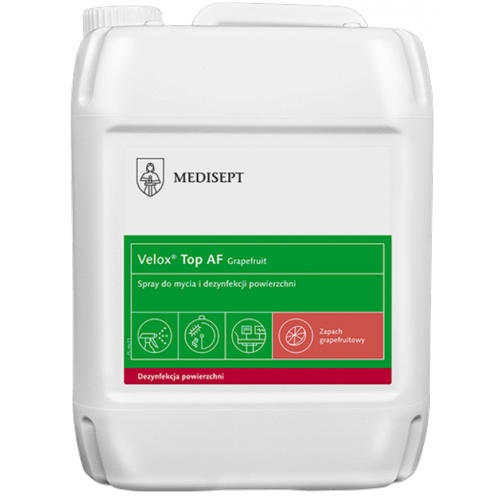 Płyn do dezynfekcji powierzchni na bazie alkoholu grepfrutowy Velox Spray TOP AF 5L