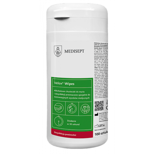 Alkoholowe chusteczki do dezynfekcji puszka 100sztuk Velox Wipes