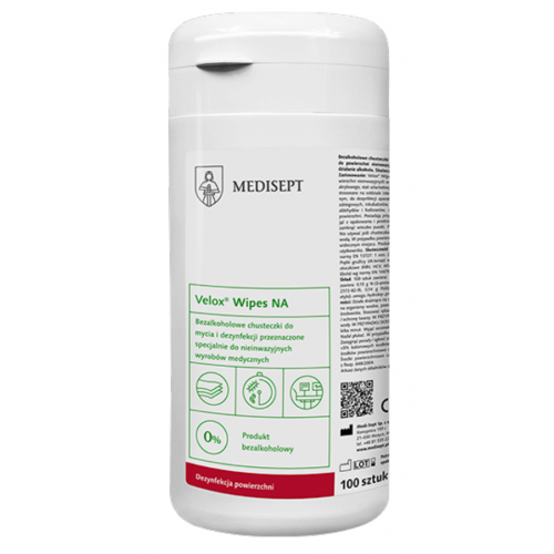 Velox Wipes NA bezalkoholowe chusteczki do dezynfekcji  100 sztuk puszka