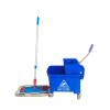 Wiadro na kółkach do mycia podłóg z mopem płaskim 40 cm