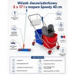 Wózek do sprzątania 2 × 17 l z kompletem mopa Speedy 40 cm