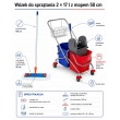 Wózek do sprzątania 2×17 l z kompletnym mopem Speedy 50 cm