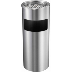 Kosz na śmieci z popielnicą 17 l stal nierdzewna matowa