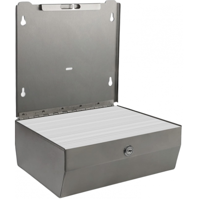 Metalowy pojemnik na ręczniki ZZ Silver