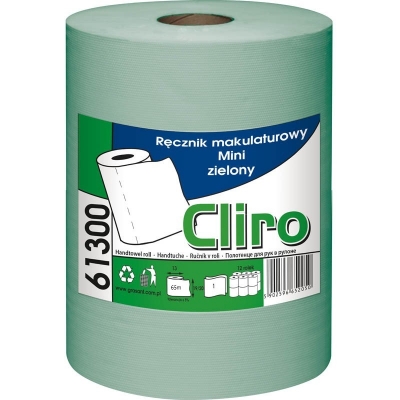 Ręczniki papierowe w rolce zielone Cliro Mini