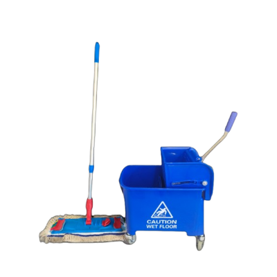 Wiadro na kółkach do mycia podłóg z mopem płaskim 40 cm