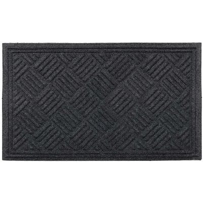 Gruba wycieraczka pod drzwi wejściowe 45x75 Kiri - odcienie szarości