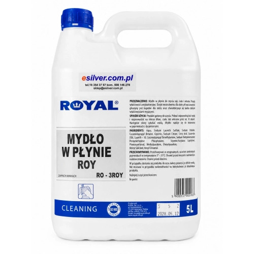 Antybakteryjne białe mydło w płynie ROY 5 L