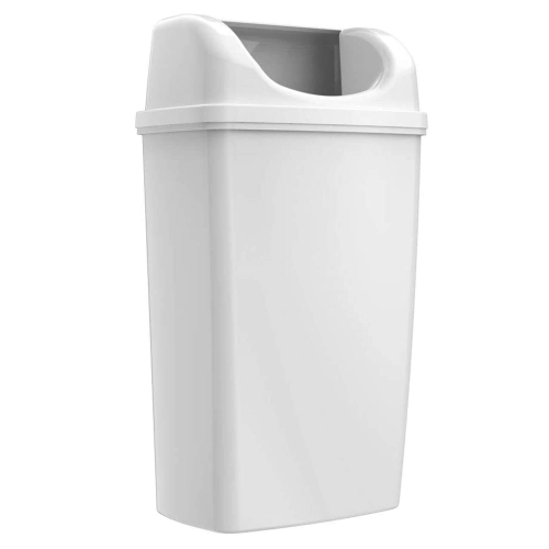 Biały pojemnik z pokrywą na odpadki 25l