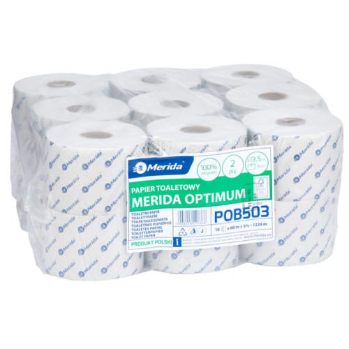 Dwuwarstwowy papier toaletowy średnica rolki 13,5 cm Merida Optimum