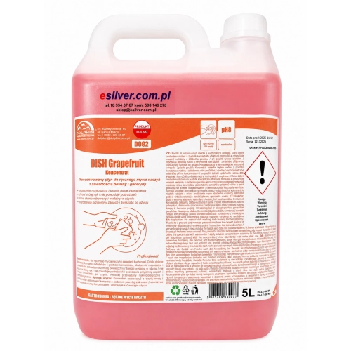 DISH Grapefruit Dolphin - płyn do ręcznego mycia naczyń 5l