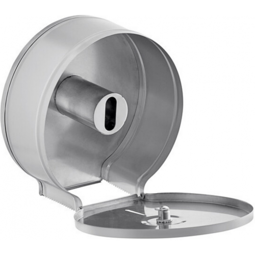 Ścienny dozownik papieru toaletowego w standardowych rolkach Jumbo o średnicy 19 cm - stal nierdzewna matowa