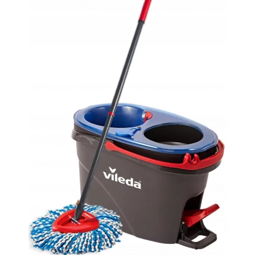 Mop obrotowy Vileda H2prO z dwukomorowym wiadrem i wyciskarką na pedał