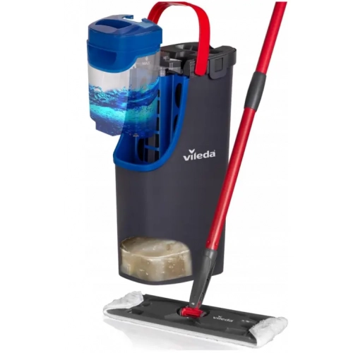 Vileda H2prO mop płaski z dwukomorowym pojemnikiem na czystą i brudną wodę